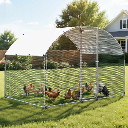 Walk-In Chicken Run 9.8x6.5x6.5 ft, Cover, Lock