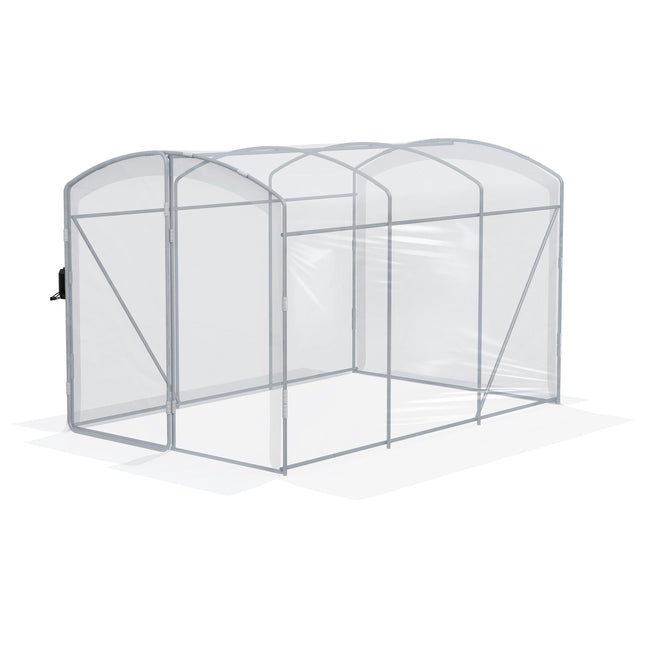 Průchozí tunelový skleník, průhledný kryt, 3x2x2m