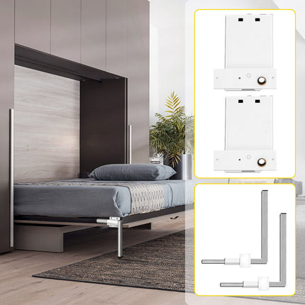 Wall Bed Spring Mechanism Hardware Kit, Twin/Queen, White