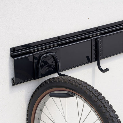 Wall Bike Rack with Rail – Holds Multiple Bicycles