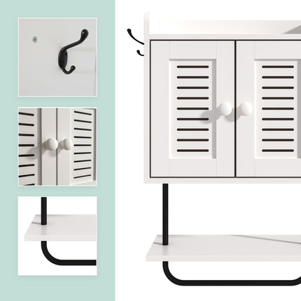 Wall Cabinet with Towel Rail – Bathroom or Kitchen Storage