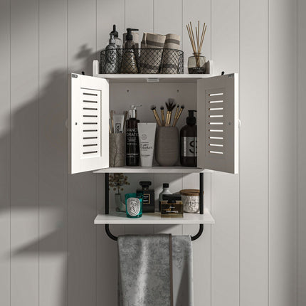 Wall Cabinet with Towel Rail – Bathroom or Kitchen Storage