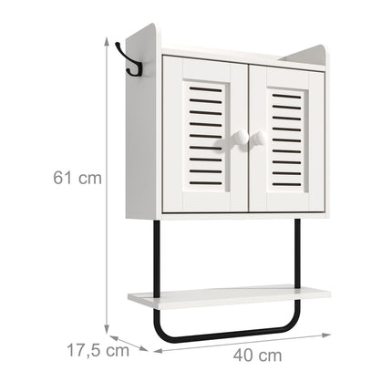Wall Cabinet with Towel Rail – Bathroom or Kitchen Storage