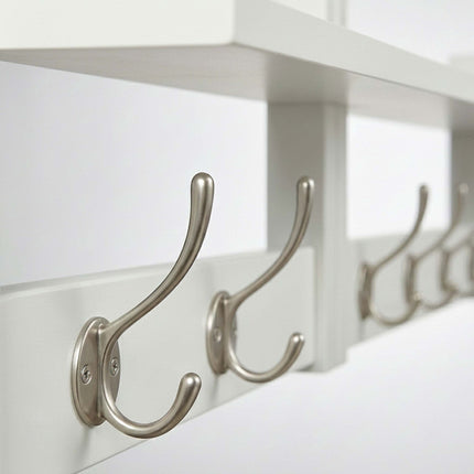 Wandgarderobe 2er Set, Braun MDF und Eisen