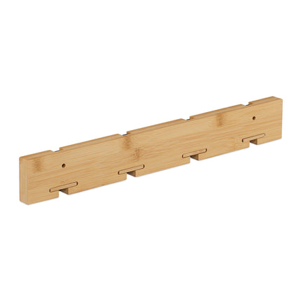 Wandgarderobe mit klappbaren Bambushaken