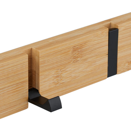 Wall Coat Rack with Folding Bamboo Hooks
