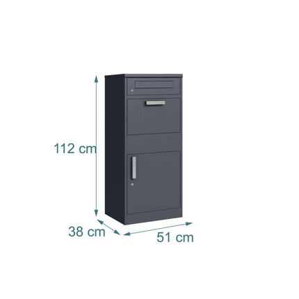 Wand- und Bodenmontierter Wetterfester Briefkasten