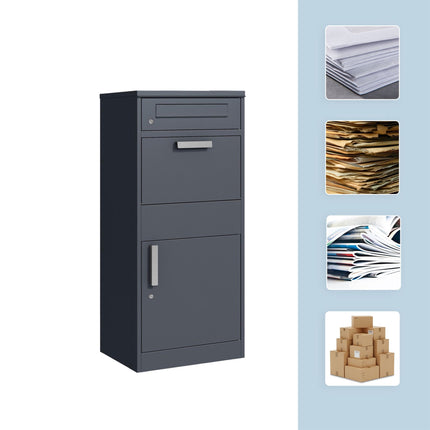 Wand- und Bodenmontierter Wetterfester Briefkasten