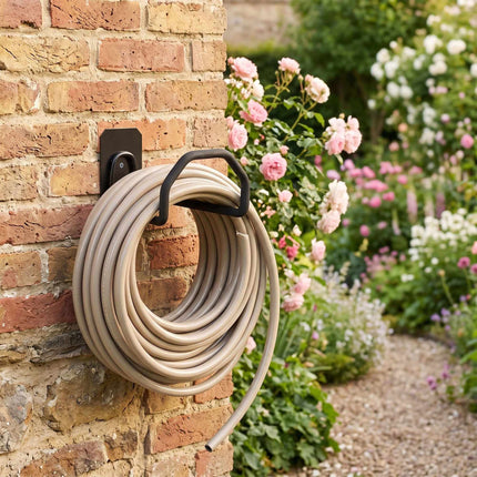 Wall Hose Holders, Set of 2 – Black, Heavy-Duty Iron