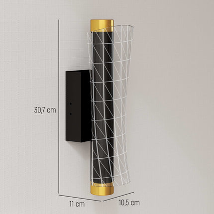 Wandleuchten-Set, geometrisches Design, 3 Lichtfarben, 9W LED