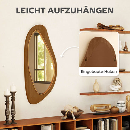 Wandspiegel mit Kiefernholzfurnierrahmen, 91,5 x 45 cm