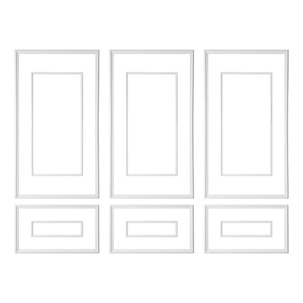 Wall Molding Kit, 3-Pack Paintable Polystyrene Trim