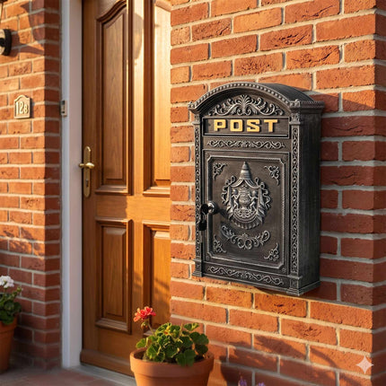 Wandbriefkasten – Antik-Stil, breiter A4-Einwurf