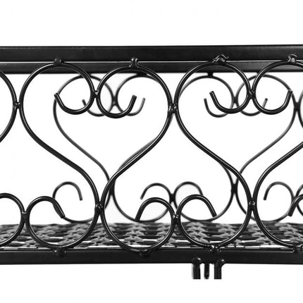 Weinregal aus Metall zur Wandmontage, fasst 6 Flaschen und 6 Gläser