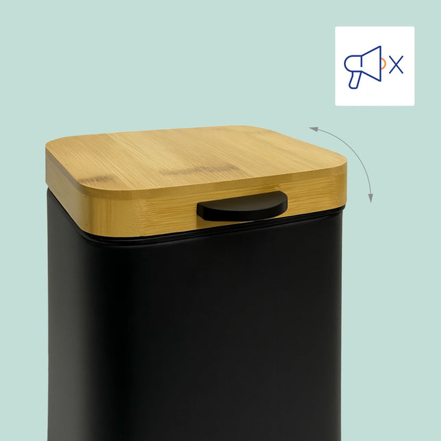 Wall-Mounted 3L Bathroom Bin, Soft-Close Lid