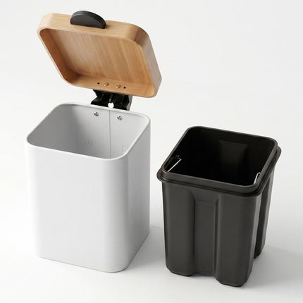 Wall-Mounted 3L Bin, White – Soft-Close Lid