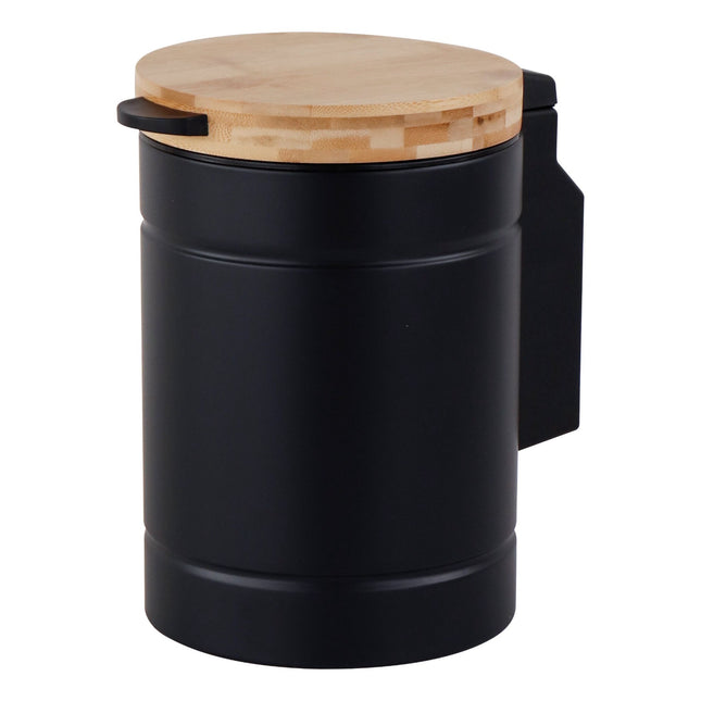 Wall-Mounted 3L Cosmetic Bin, Black – Soft-Close Lid