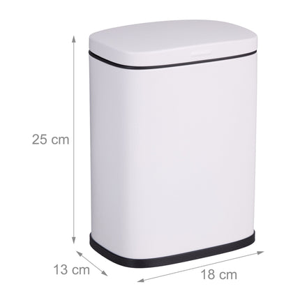 Wandmontierter Badezimmerabfalleimer, 3 l, Soft-Close-Deckel