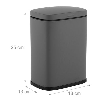 Wandmontierter Badezimmerabfalleimer, 3 l, mit Soft-Close-Deckel