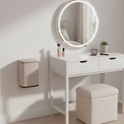 Wandmontierter Badezimmer-Mülleimer, 3 L, mit Soft-Close-Deckel