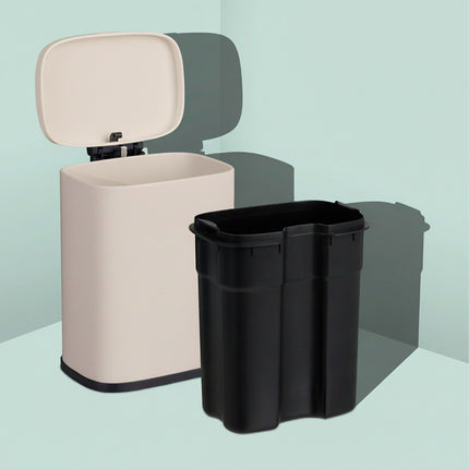 Wandmontierter Badezimmer-Mülleimer, 3 L, mit Soft-Close-Deckel