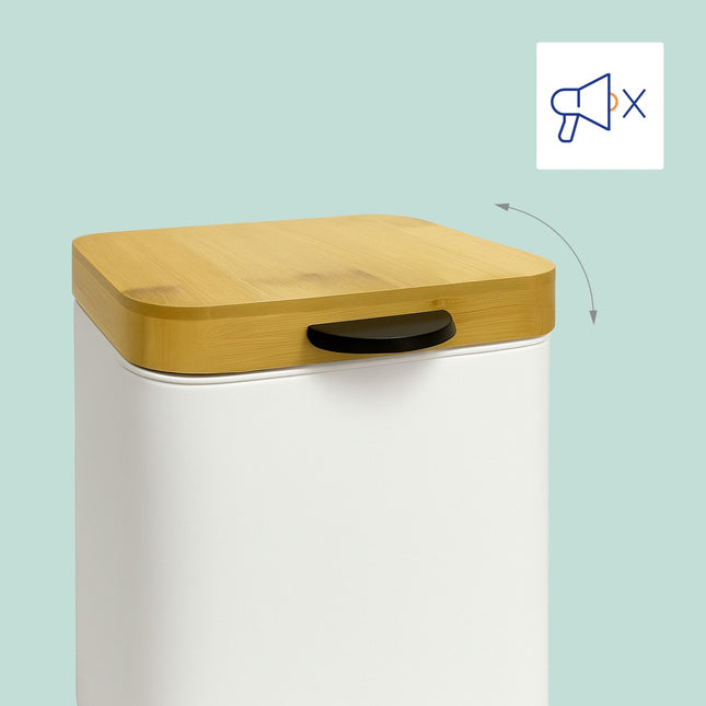 Wall-Mounted Bathroom Bin, 3L, Soft-Close Lid