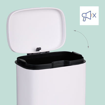 Wandmontierter Badezimmerabfalleimer, 3 l, Soft-Close-Deckel