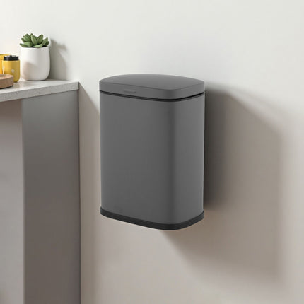 Wandmontierter Badezimmerabfalleimer, 3 l, mit Soft-Close-Deckel