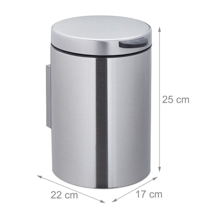 Wandmontierter Badezimmerabfalleimer 3 Liter