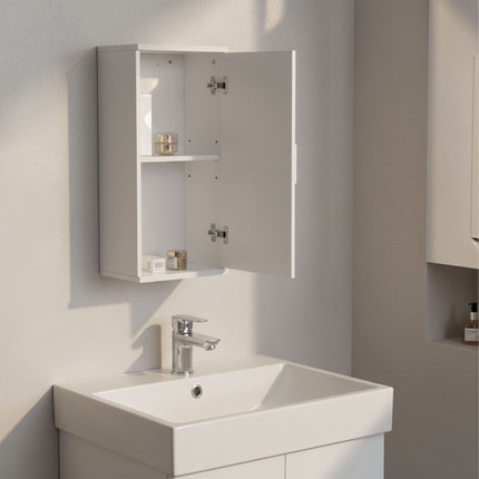 Wand-Badezimmerschrank – schmal, 2 Fächer, verstellbar