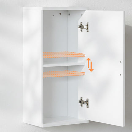 Wand-Badezimmerschrank – schmal, 2 Fächer, verstellbar