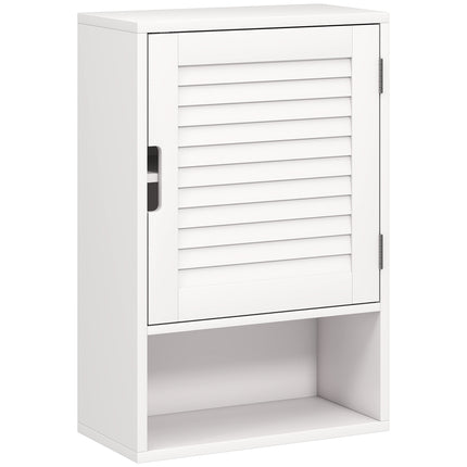Wandmontierter Badezimmerschrank, weißes MDF, verstellbare Einlegeböden