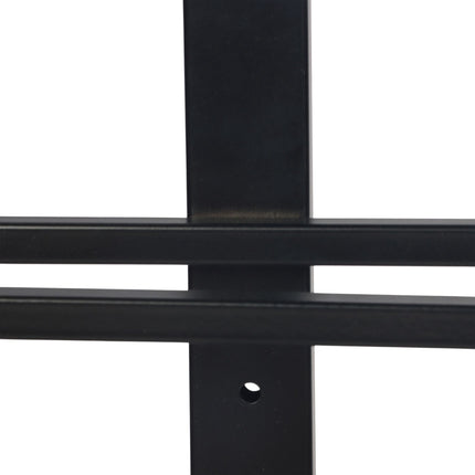 Wandmontiertes Weinregal aus schwarzem Metall, für 10 Flaschen