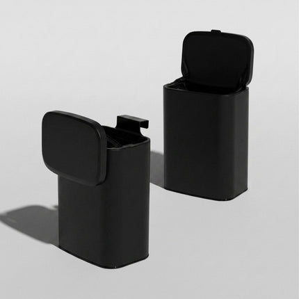 Wall-Mounted Black Waste Bin, 8L Capacity