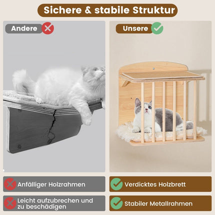 Nástěnná lezecká sada pro kočky s houpací sítí a škrabadly