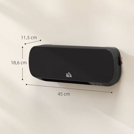Wall-Mounted Ceramic Heater 2000W with Remote & Timer