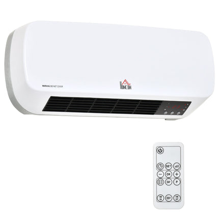 Wall-Mounted Ceramic Heater with Remote, Timer, IPX2