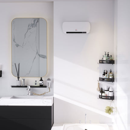 Wall-Mounted Ceramic Heater with Remote, Timer, IPX2