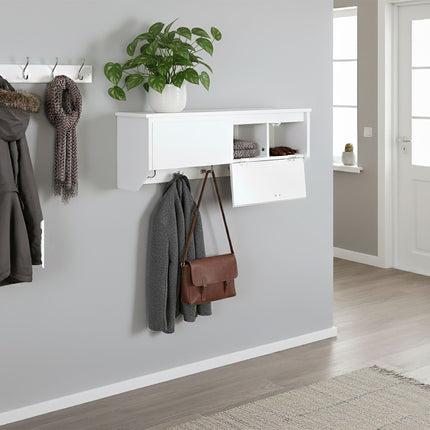 Wandgarderobe mit 5 Haken und Ablage