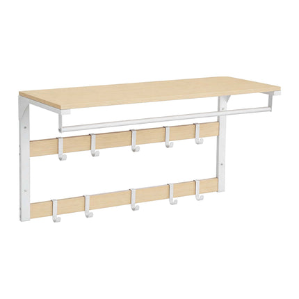 Wandgarderobe mit Ablage, weiß, 80 cm