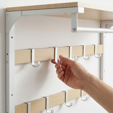 Wandgarderobe mit Ablage, weiß, 80 cm