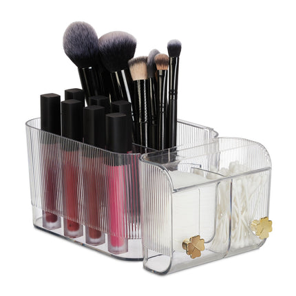 Wall-Mounted Cosmetics Organizer with Hooks