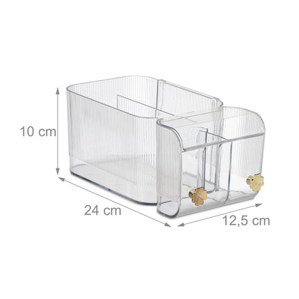 Wall-Mounted Cosmetics Organizer with Hooks