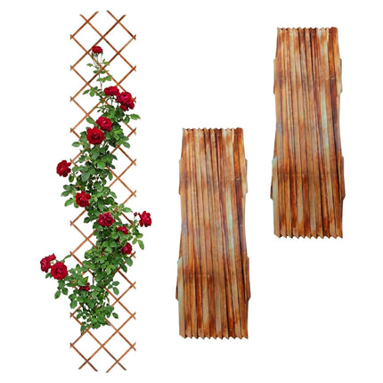 Wandmontiertes ausziehbares Fichten-Pflanzenspalier, 3er-Set