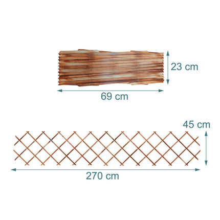Wandmontiertes ausziehbares Fichten-Pflanzenspalier, 3er-Set