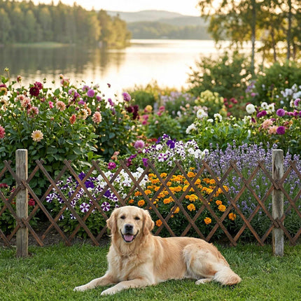 Wandmontiertes ausziehbares Fichten-Pflanzenspalier, 3er-Set