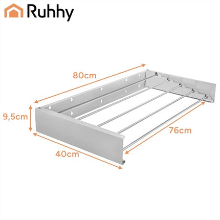Wall-Mounted Foldable Clothes Dryer, 80cm Aluminum