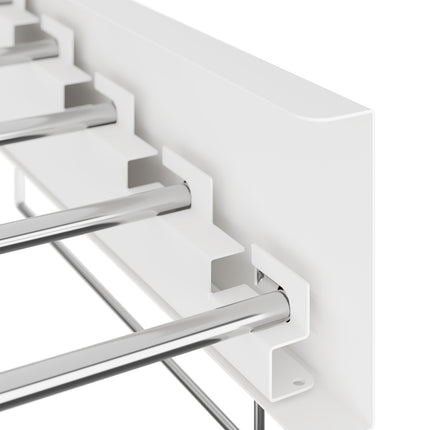 Wall-Mounted Foldable Clothes Drying Rack with Towel Rails