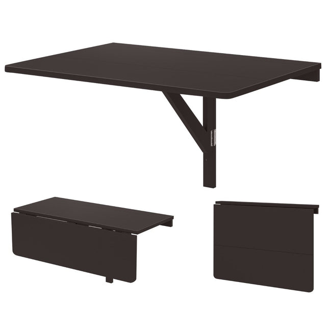 Wandklappschreibtisch, platzsparend, 80x60 cm, Braun