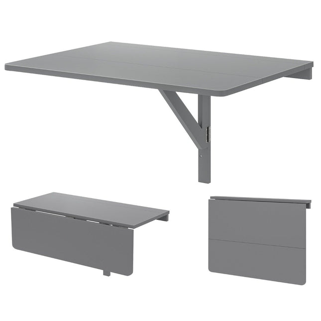 Wandklappschreibtisch, platzsparend, 80x60 cm, Grau